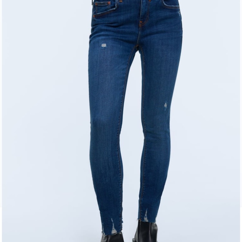 ❌SOLD❌NWT Zara The Skinny Jeans in Phoebe Blue - Picture 5 of 11